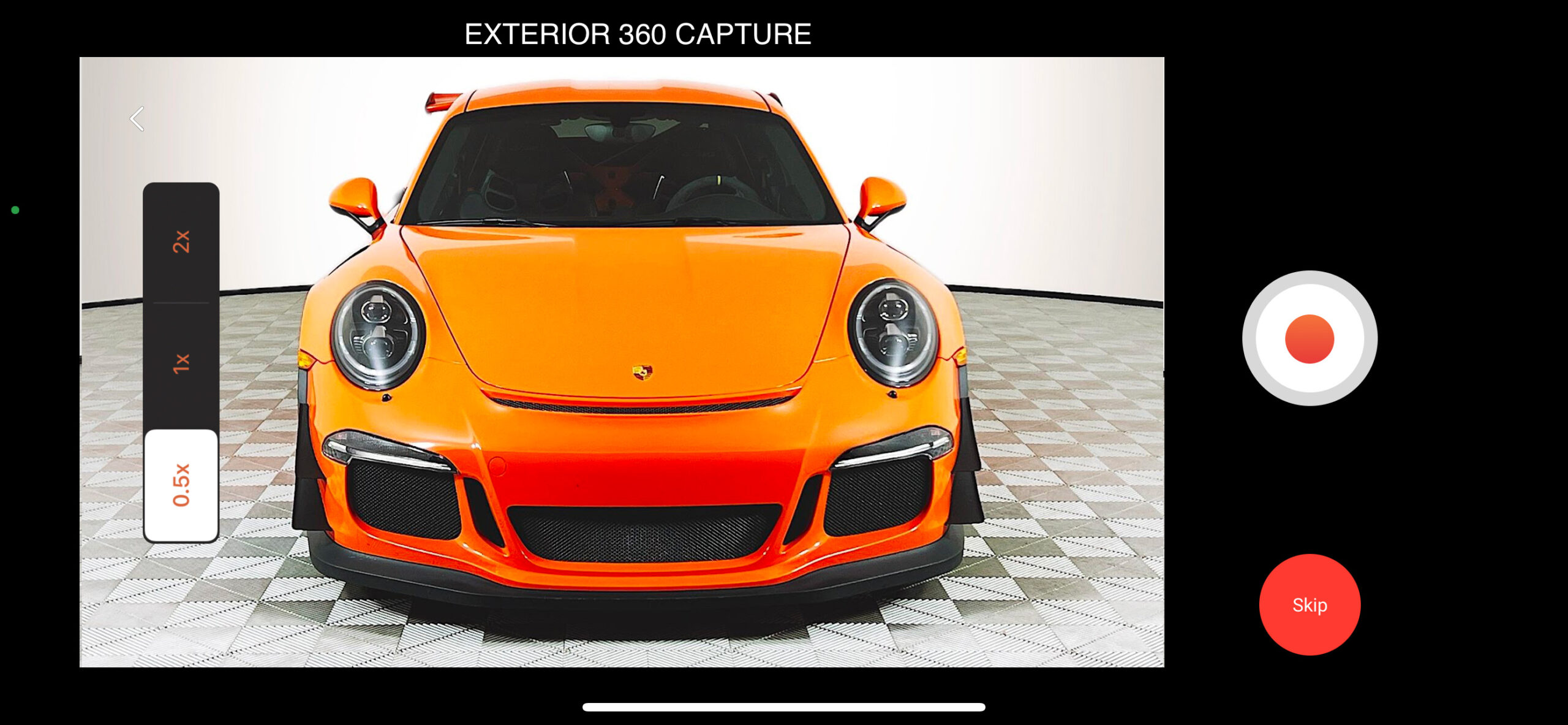 Orange car in photo app